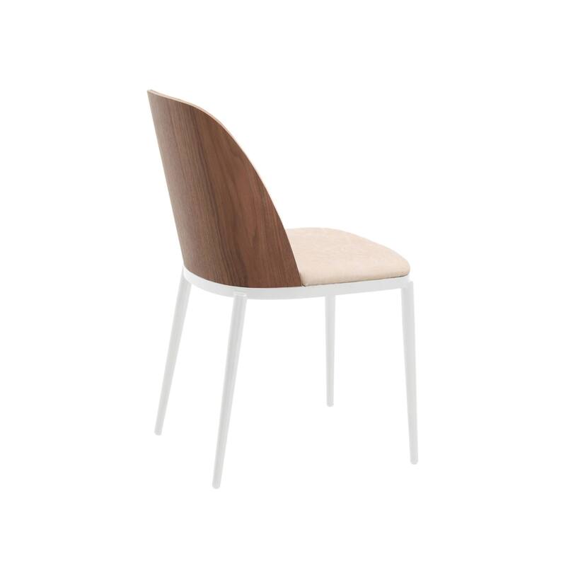 7-Piece Dining Set in White Steel Tule Collection by LeisureMod