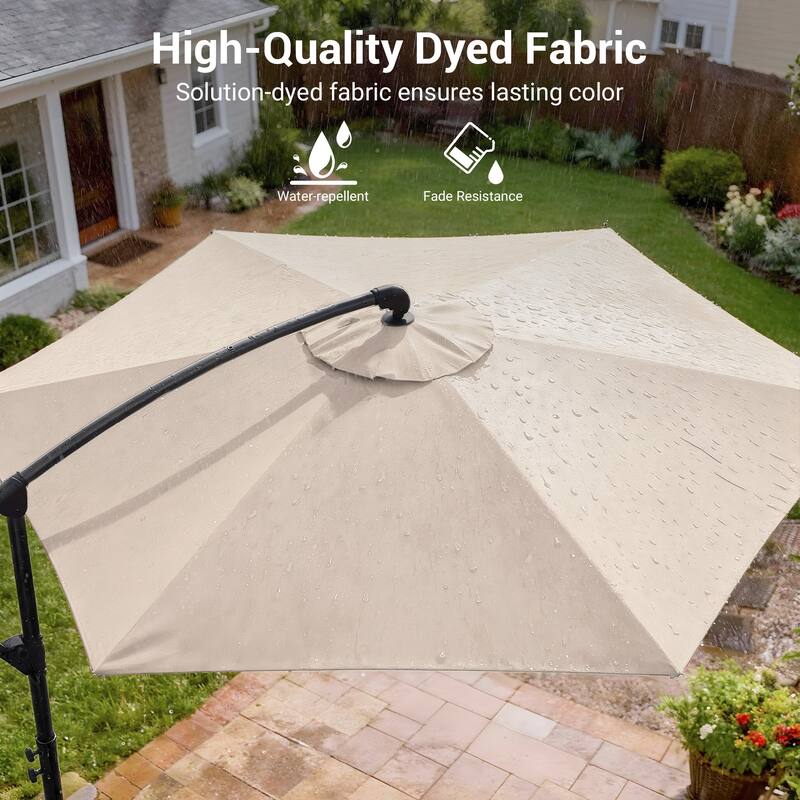 Sonkuki Outdoor 10FT Patio Offset umbrella for Garden
