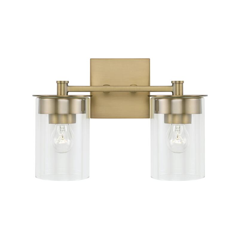 Mason 2-light Bath/ Vanity Fixture w/ Clear Glass