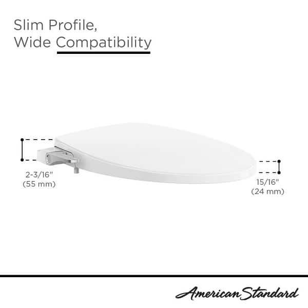 American Standard 8033.A65G AquaWash Elongated Soft Close Bidet Seat