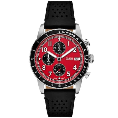 Fossil Men's Sport Tourer Red Dial Watch - FS6086 - 6 (36)