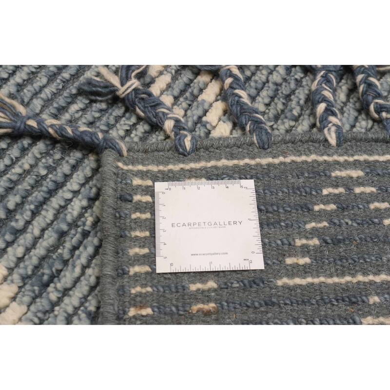 ECARPETGALLERY Hand-knotted Tangier Dark Grey Wool Rug - 5'3 x 7'5