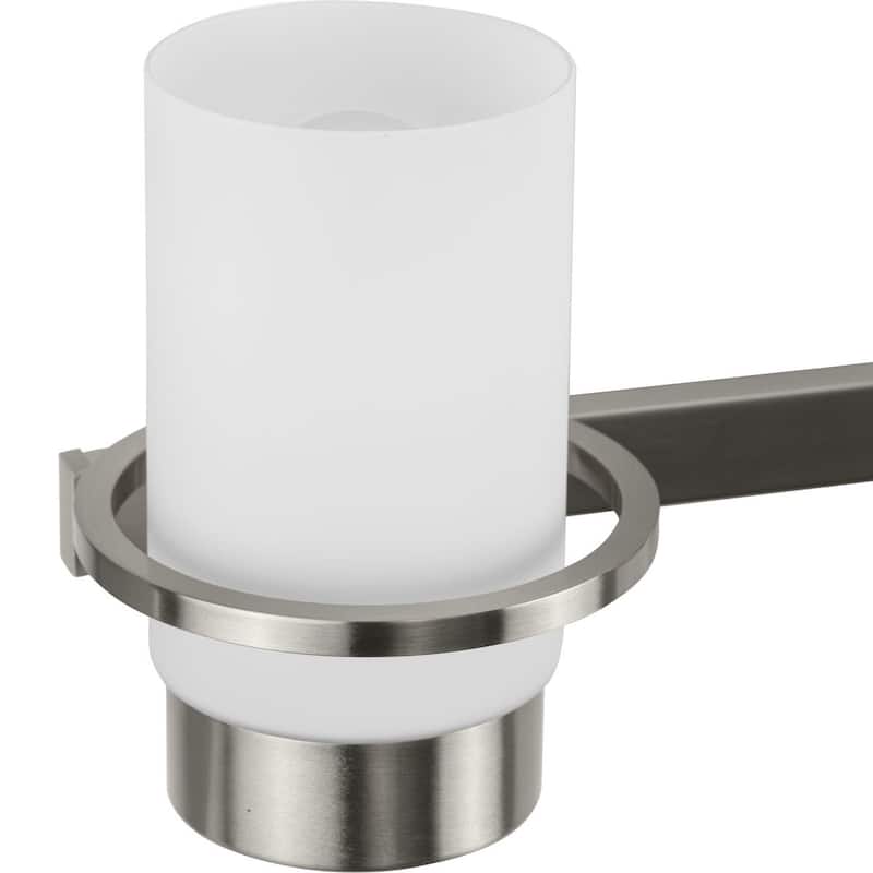 Reiss Collection Three-Light Modern Farmhouse Brushed Nickel Vanity Light - 22.75 in x 5.75 in x 7 in