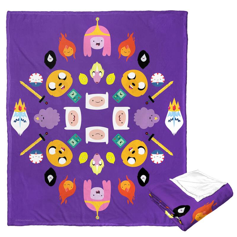 Cartoon Network Adventure Time Adventure Kalidescope Silk Touch Throw Blanket