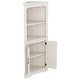 preview thumbnail 7 of 26, GDFStudio - Tall Corner Cabinet with Doors and Open Shelves, Space-Saving Storage Cabinet