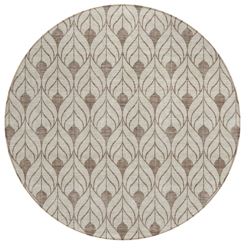 HomeRoots Geometric Transitional Rectangle Outdoor Rug