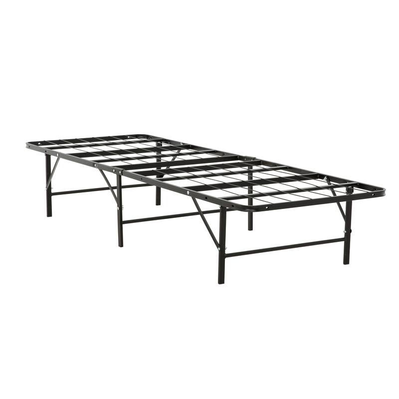 Metal Mattress Foundation Bed Base Frame, Black - Twin XL