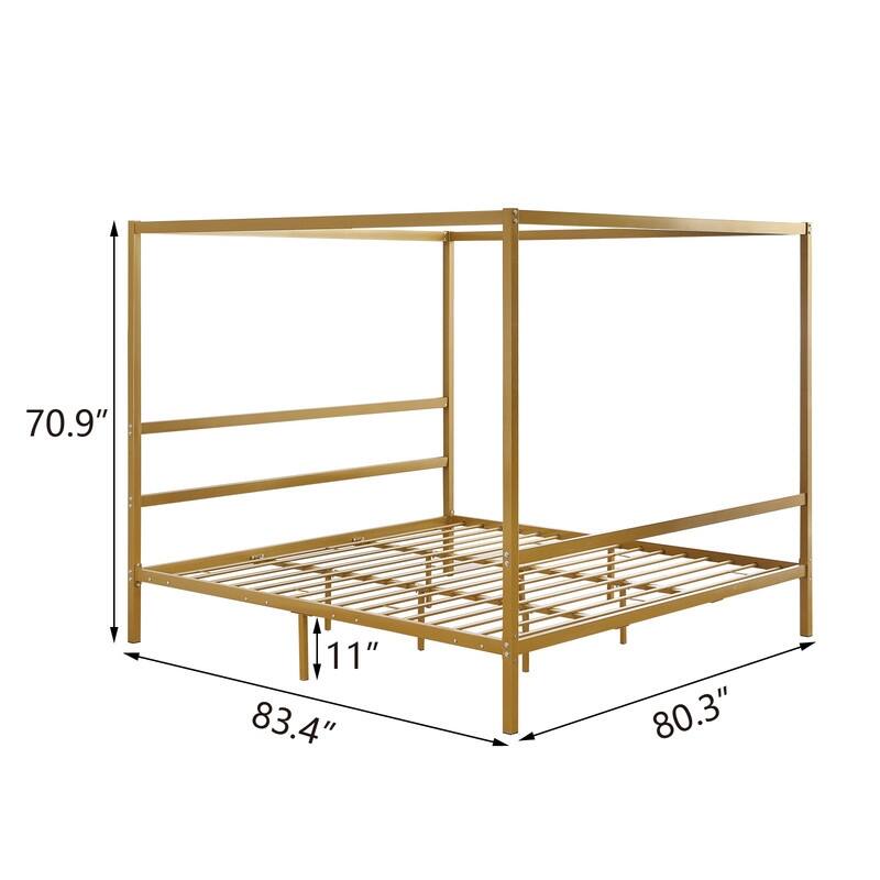 Golden Mosquito Net Bed