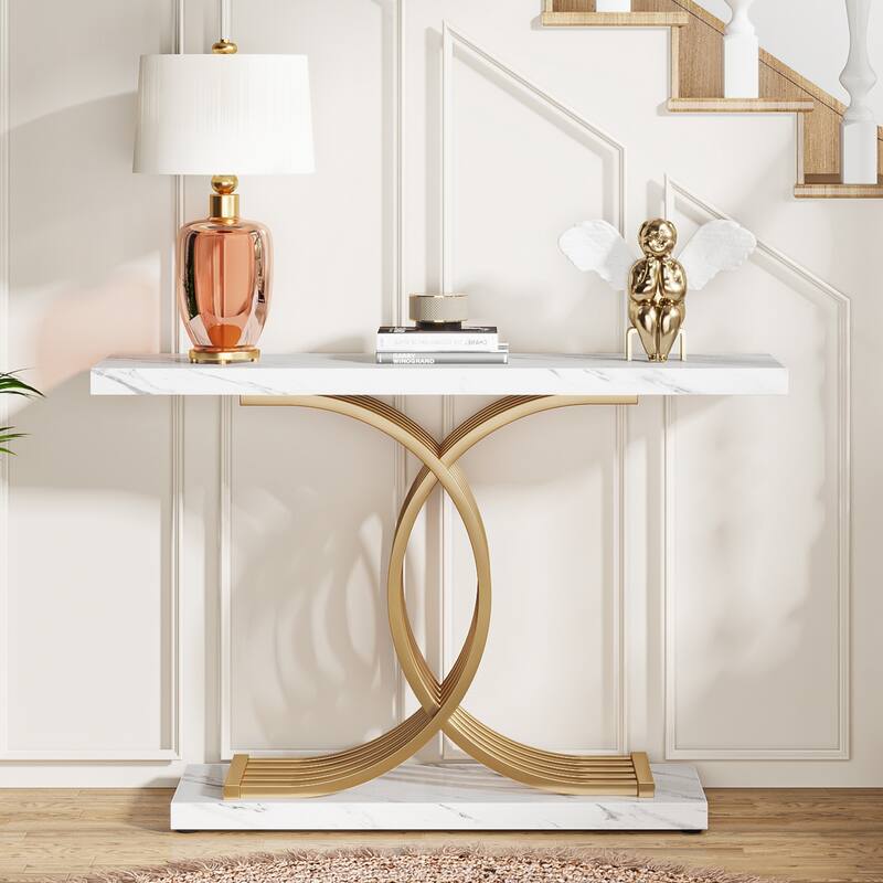 Gold Entryway Table Modern 39-Inch Console Table Accent Table