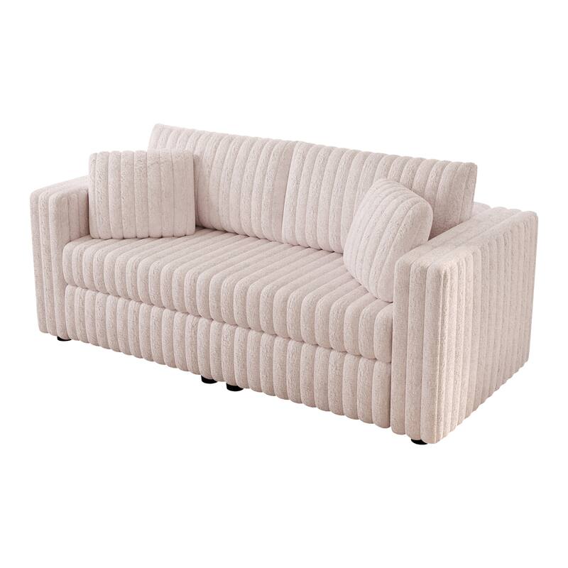 75.6" Soft Modular 2-person Sofa - Highly Comfortable with Distinctive Design. Perfect for Bedroom & Living Room.Light