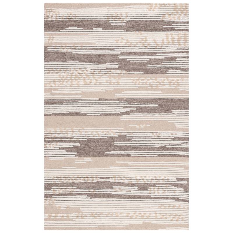 Martha Stewart by SAFAVIEH Radostina Rustic Stripe Wool Rug - 3' x 5' - Natural/Brown