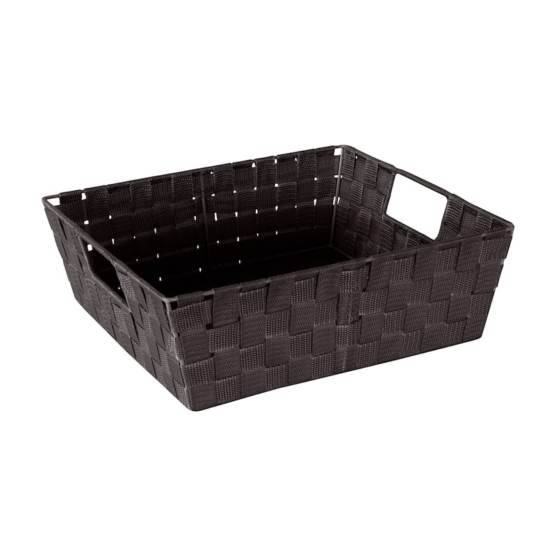 Simplify Large Woven Storage Bin in Chocolate - 13"x15"x5"