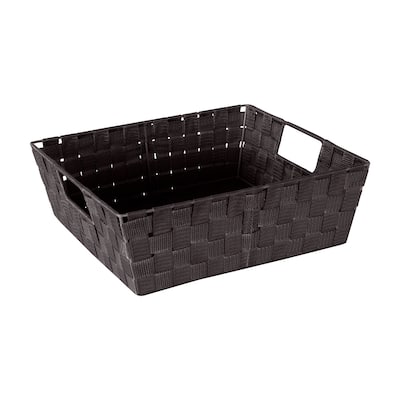 Simplify Large Woven Storage Bin in Chocolate - 13"x15"x5"