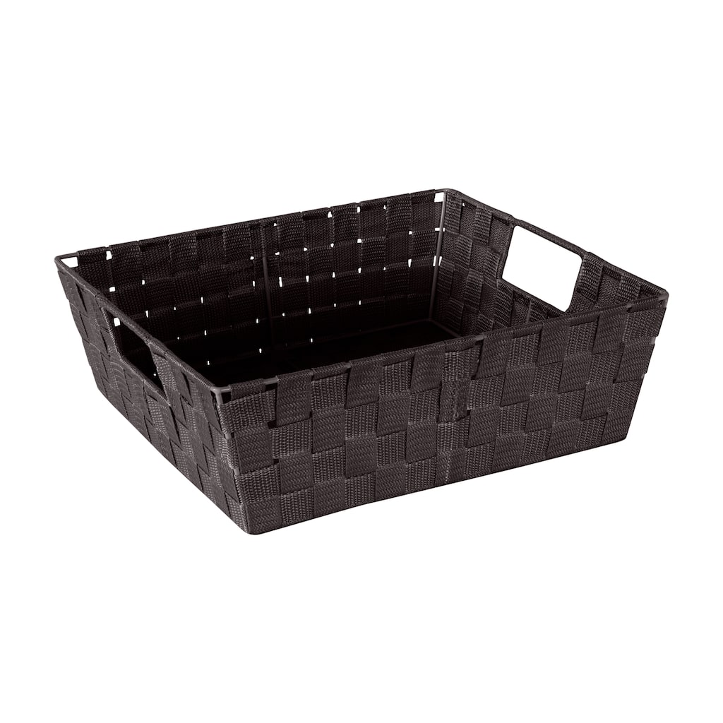 Simplify Large Woven Storage Bin in Chocolate - 13"x15"x5"