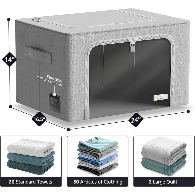 Stackable large bins (Single) - 24"L X 16.5"W X 14"H