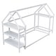 preview thumbnail 40 of 39, Kids bedroom set Twin size wood house bed with storage shelf and hanger