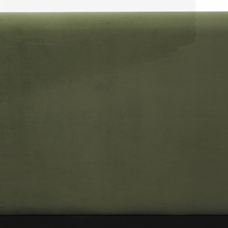 Upholstered Platform Bed with Curve-Shaped Design Headboard