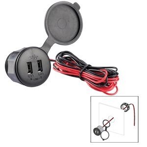 PolyPlanar 49408M Poly-Planar USB-PM Panel Mount USB Charge Port - 12V