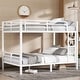 preview thumbnail 13 of 34, Metal Bunk Bed for Teens and Adults White Space Saving Noise Reduction Off White - Full