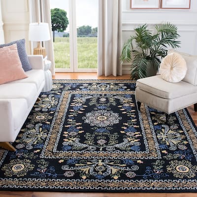 SAFAVIEH Handmade Mirkku Modern Medallion Micro-Loop Wool Area Rug