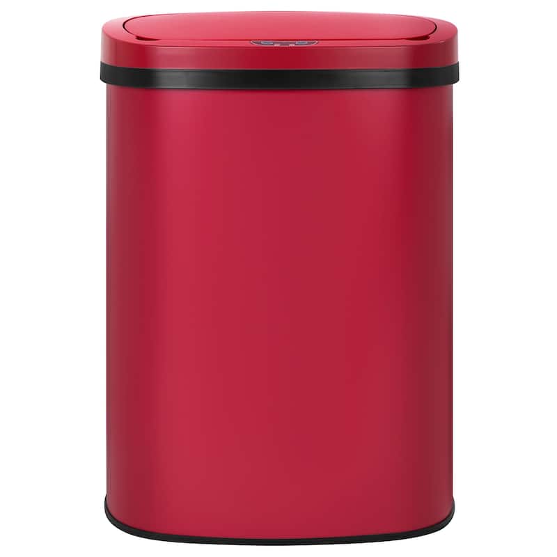 Motion Sensor 13 Gallon 50 Liter Stainless Steel Odorless Slim Trash Can by Furniture of America