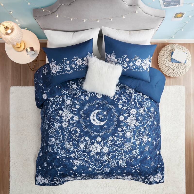 Intelligent Design Luna Navy Celestial Comforter Set