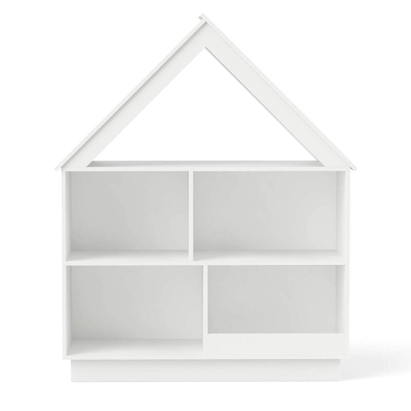 Costway Wooden Kids Dollhouse Bookshelf with Open Shelves - See Details