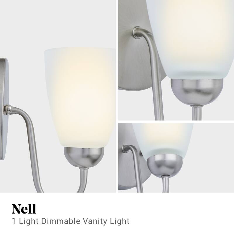 Brio Lighting Nell- 1 Light Dimmable Bathroom Vanity Light