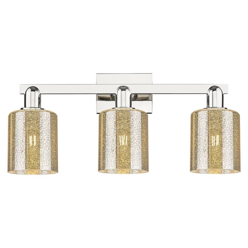 Innovations Lighting Endless Possibilities Arcadia - Cobbleskill - 3 Light 24" Bath Vanity Light - Mercury/Polished Nickel