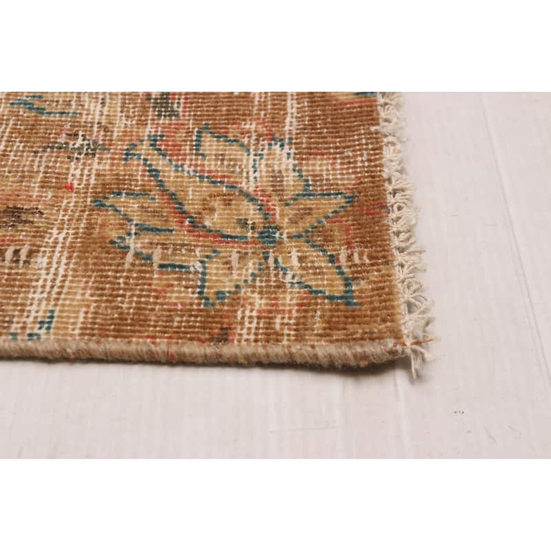 ECARPETGALLERY Hand-knotted Antalya Vintage Light Copper Wool Rug - 8'1 x 13'0