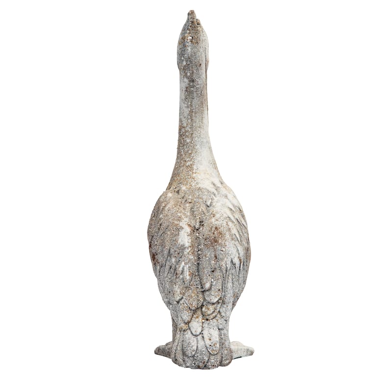 Resin Pelican with Distressed White Finish