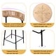 preview thumbnail 4 of 28, Hand Woven Bar Stools with Back Set of 2 Paper Rope Round Barstools with Footrest for Kitchen Island & Dining Rooms