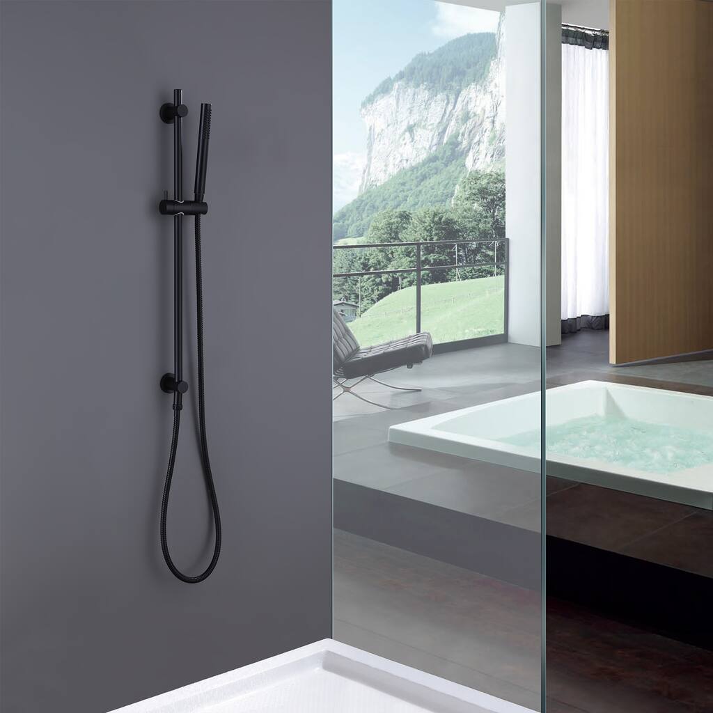 Single Function Wall Mounted Adjustable Handheld Shower Head With Slide Bar