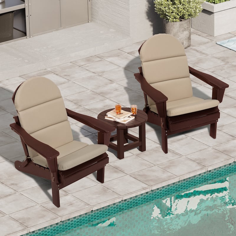 Patio Outdoor Adirondack Chair Cushion with Ties