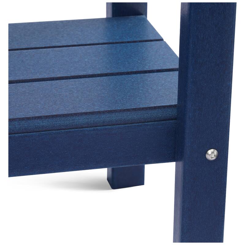Laguna Hdpe All Weather Outdoor Patio Two Shelf Table