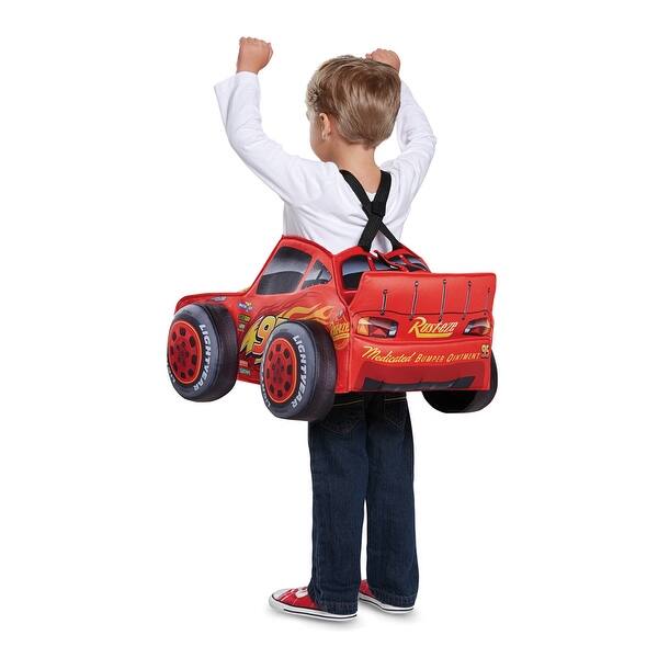 Shop Toddler Cars Lightning Mcqueen 3d Car Costume Small Size 4