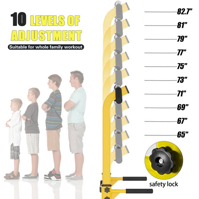 Adjustable Height Power Tower Pull Up Bar Station Home Gym Workout Equipment