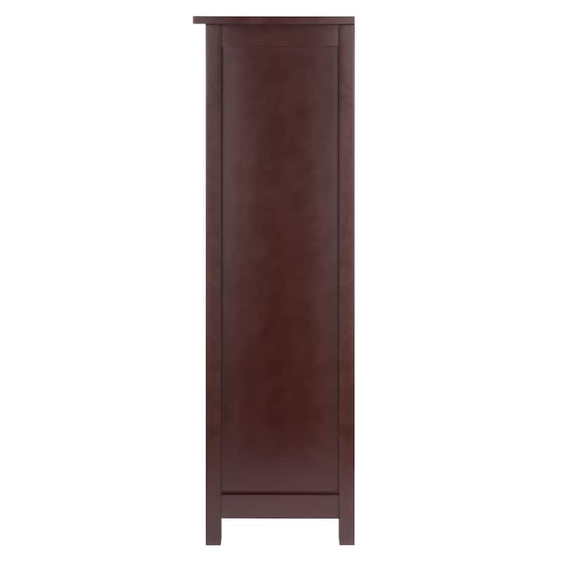 6 Pc Storage Shelf with 5 Foldable Woven Baskets - 43" - Walnut Brown