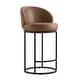 preview thumbnail 42 of 51, Spruce & Spring Chloe Upholstered Swivel Counter Bar Stool with Metal Frame and Arched Back