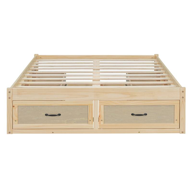 Platform Bed With 6 Storage Drawers
