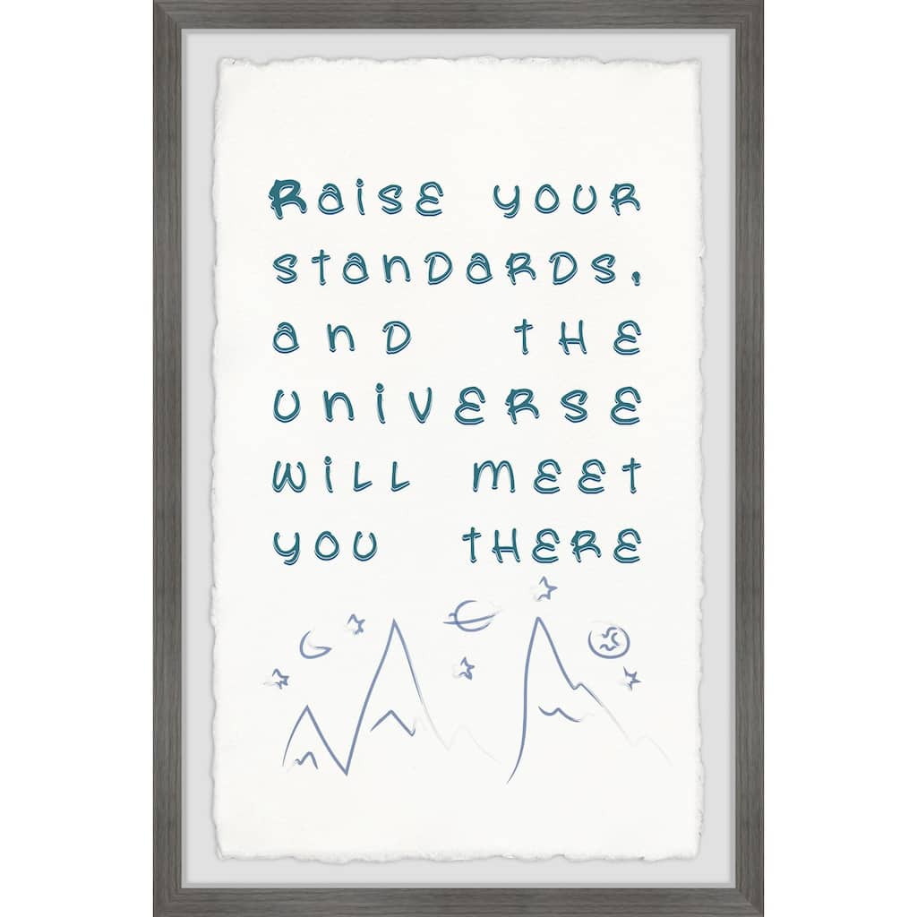 Raise Your Standards IV Framed Wall Art, Elegant Home Touch - Sophisticated Artwork for Refined Décor