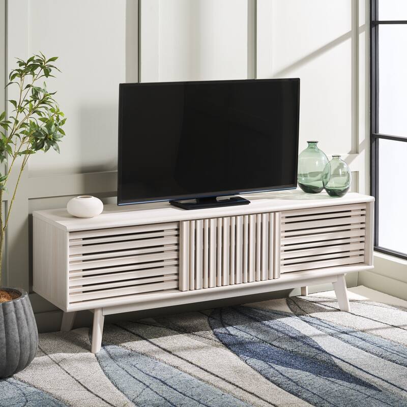 SAFAVIEH Home Esma 3 Door Media Stand. - 59Wx15Dx21H