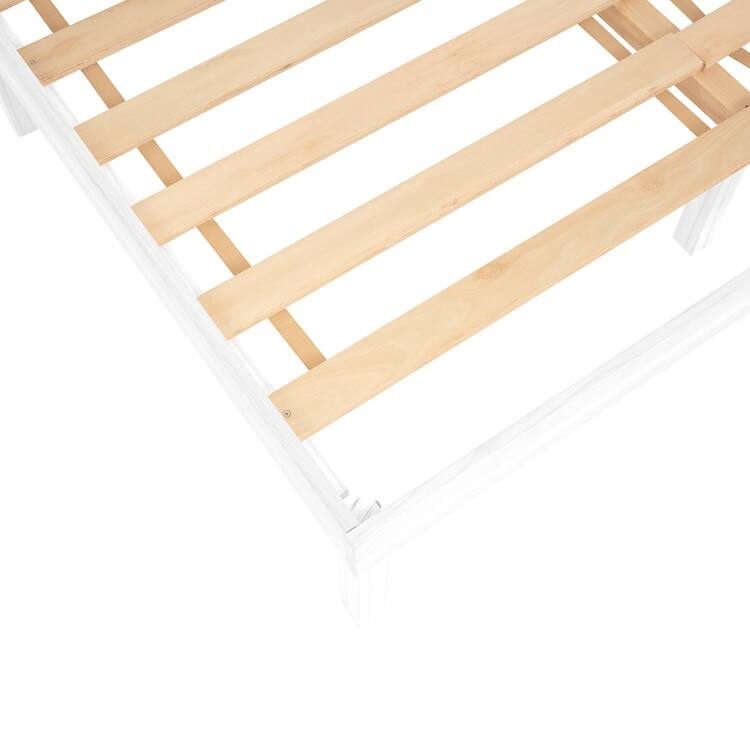 14 Inch Solid Pine Wood Platform Bed Frame No Squeak Bed Frame with Wooden Slats No Box Spring Needed