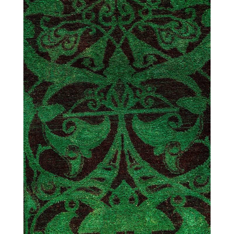 Contemporary Overdyed Wool Hand Knotted Runner - 2' 6" x 8' 9"