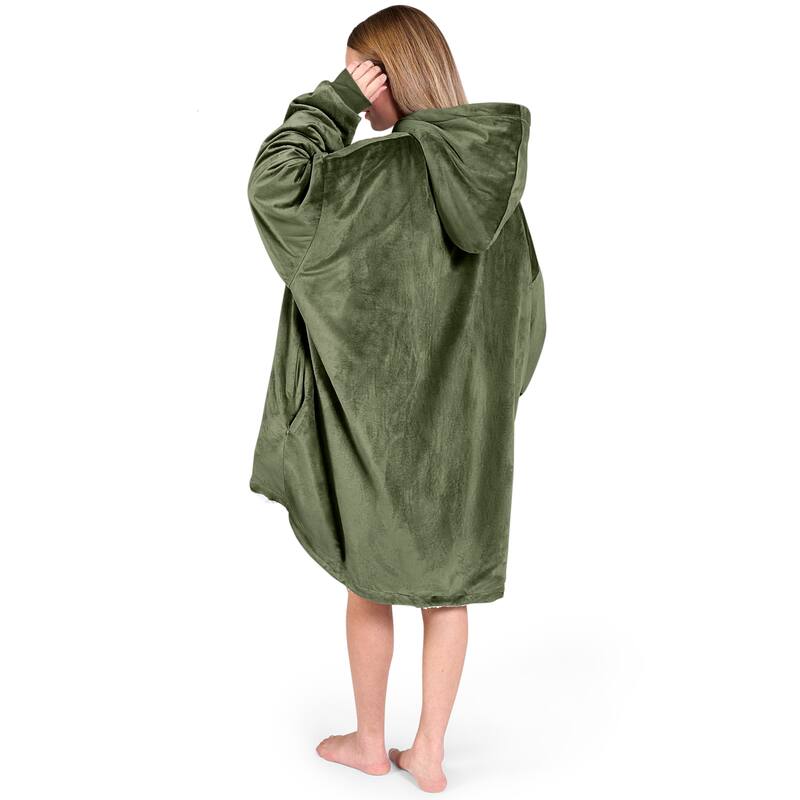 Bare Homey B-Cozy Oversized Sherpa Wearable Blanket