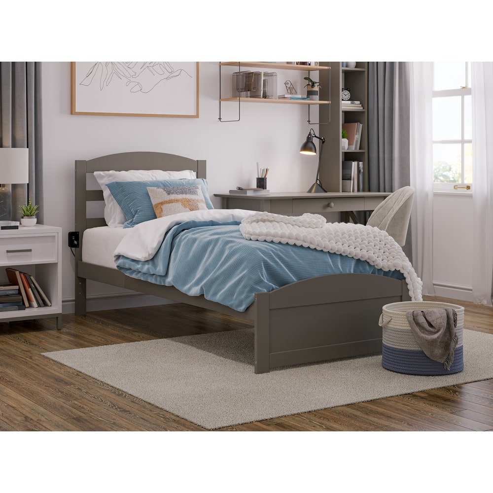 Warren Solid Wood Platform Bed with Footboard