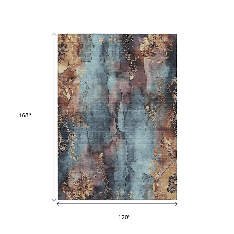 HomeRoots Floral Transitional Rectangle Outdoor Rug