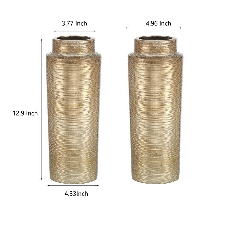 Acroma 12.9" Ceramic Floor Vase 2-set Decoration For Home Office Decor.
