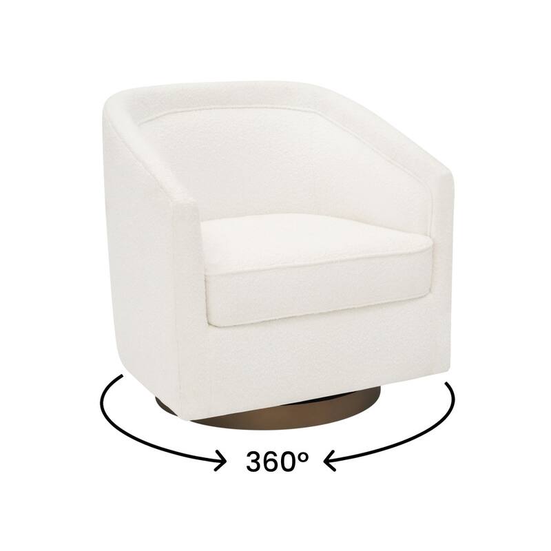 Club Style Swivel Commercial Barrel Accent Armchair - 27.25"D x 28.5"W x 30.75"H