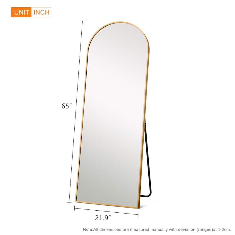 Lumioca Arch Floor & Full Length Gold Framed Wall Mirror